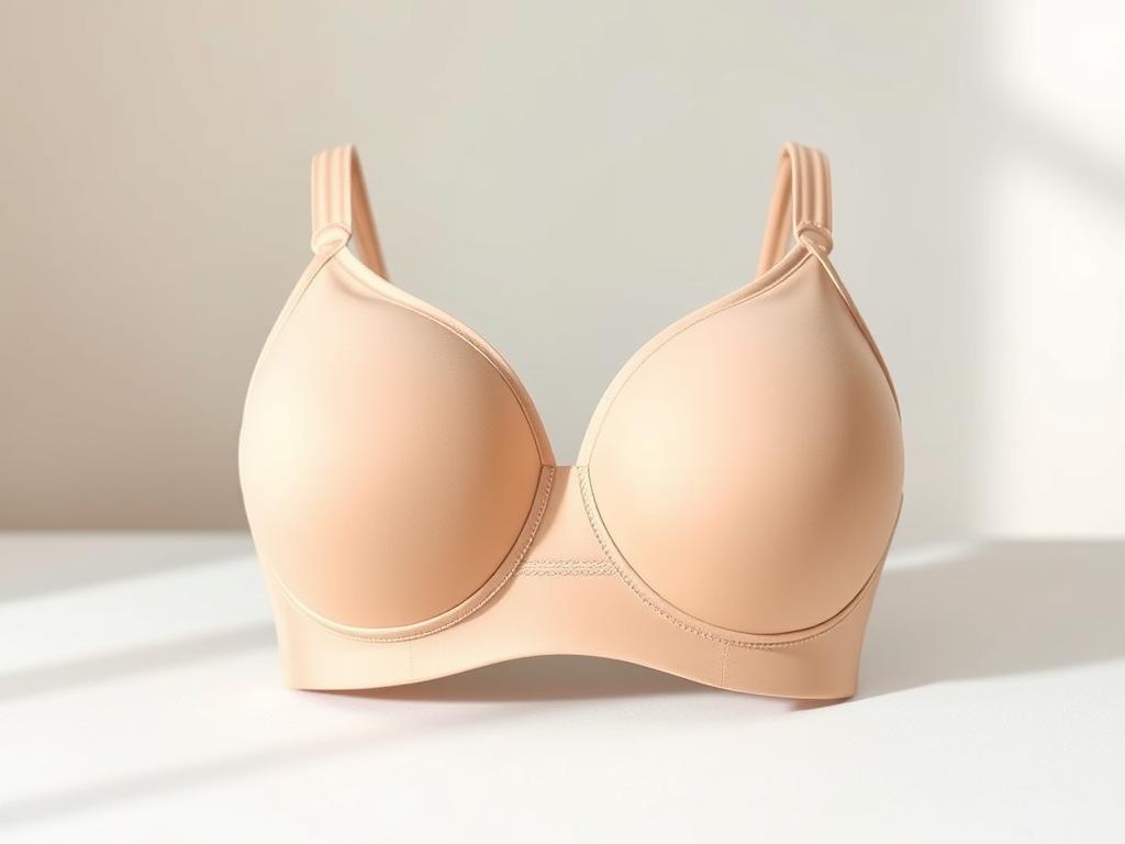 Full coverage bra showing complete breast coverage and wide supportive band