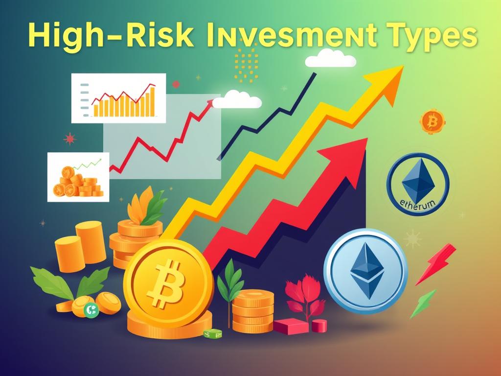 High-risk investment types including growth stocks, commodities, and cryptocurrencies High-risk investment types including growth stocks, commodities, and cryptocurrencies
