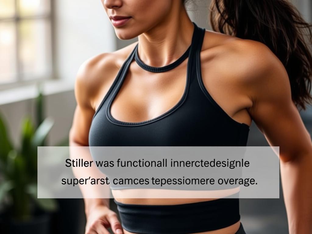 Woman wearing a high-impact sports bra during exercise showing support and coverage